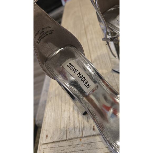 Steve Madden Veronika Silver Platform Sandals Women's Size 6.5 - Picture 2 of 7